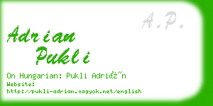 adrian pukli business card